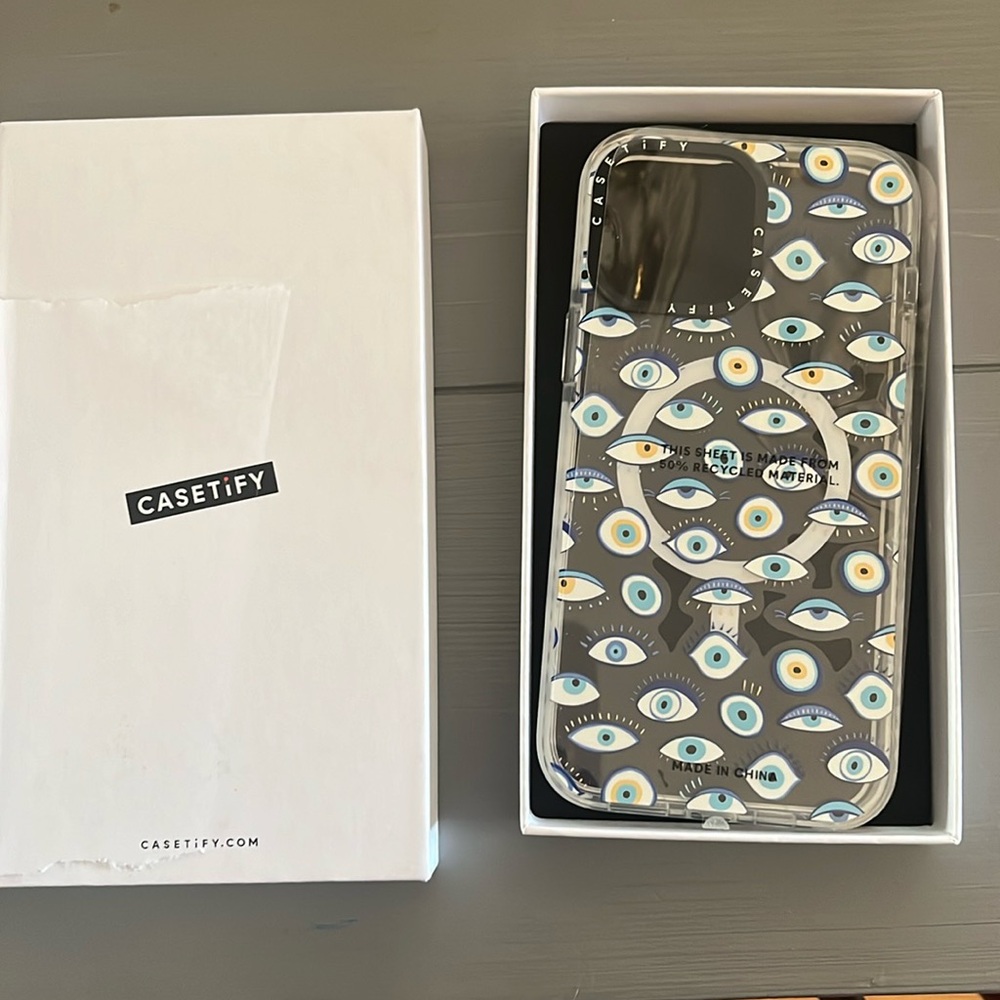 Casetify Impact iPhone 13plus Case - Blue All Seeing Eyes